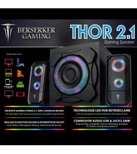 ENCEINTES 2.1 BERSERKER GAMING THOR